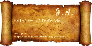 Heizler Alfréda névjegykártya